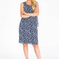 Layered Navy Polka Dot Dress