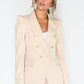 BEIGE PUFF SLEEVE BLAZER