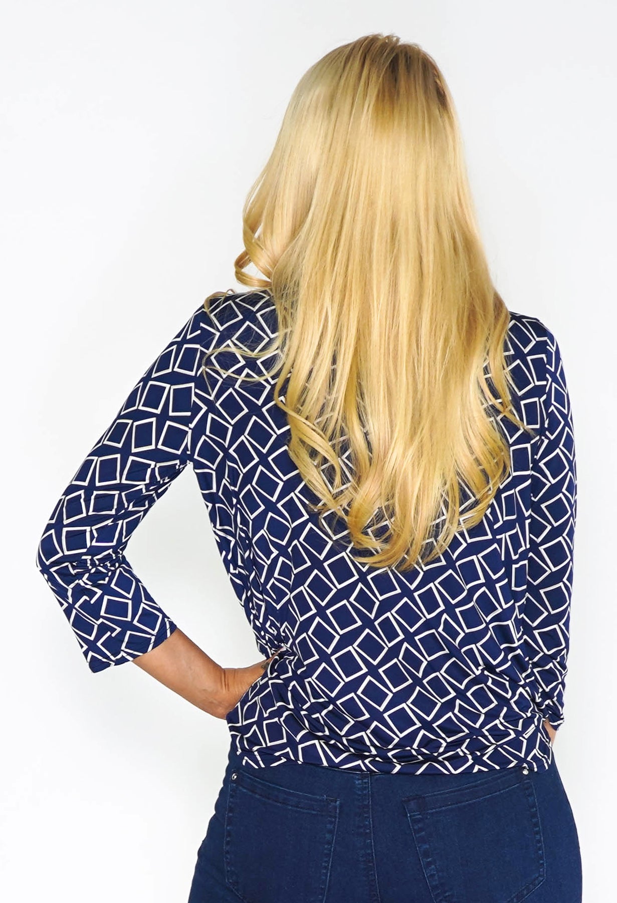 Geo Wrap Blouse