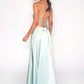 Sage Satin Ballgown