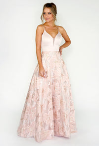 Blush Floral Ballgown