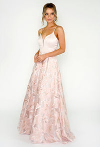 Blush Floral Ballgown