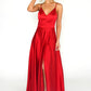 Red Satin Ballgown