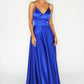 Royal Blue Satin Ballgown