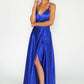 Royal Blue Satin Ballgown