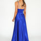 Royal Blue Satin Ballgown