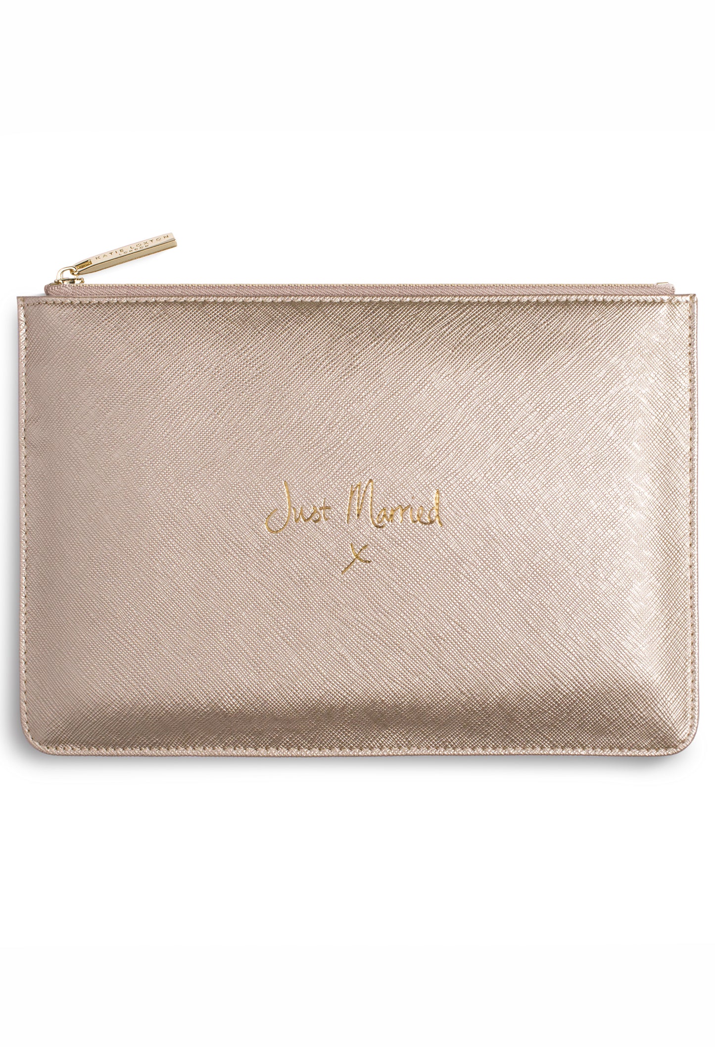 PERFECT POUCH | JUST MARRIED | METALLIC GOLD