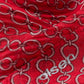 CHAIN PRINT SCARF SPICY RED