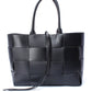 Black Woven Tote Bag