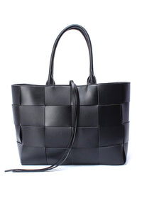 Black Woven Tote Bag