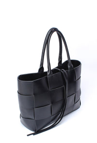 Black Woven Tote Bag