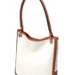 Two Tone Woven Tote - Tan