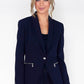 Navy Blazer with Zip Detail