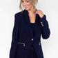 Navy Blazer with Zip Detail