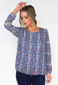 Floral PRINT PLEATED TOP