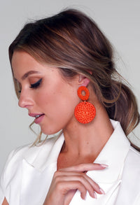 Red Orange Earrings