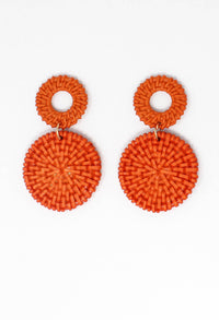 Red Orange Earrings