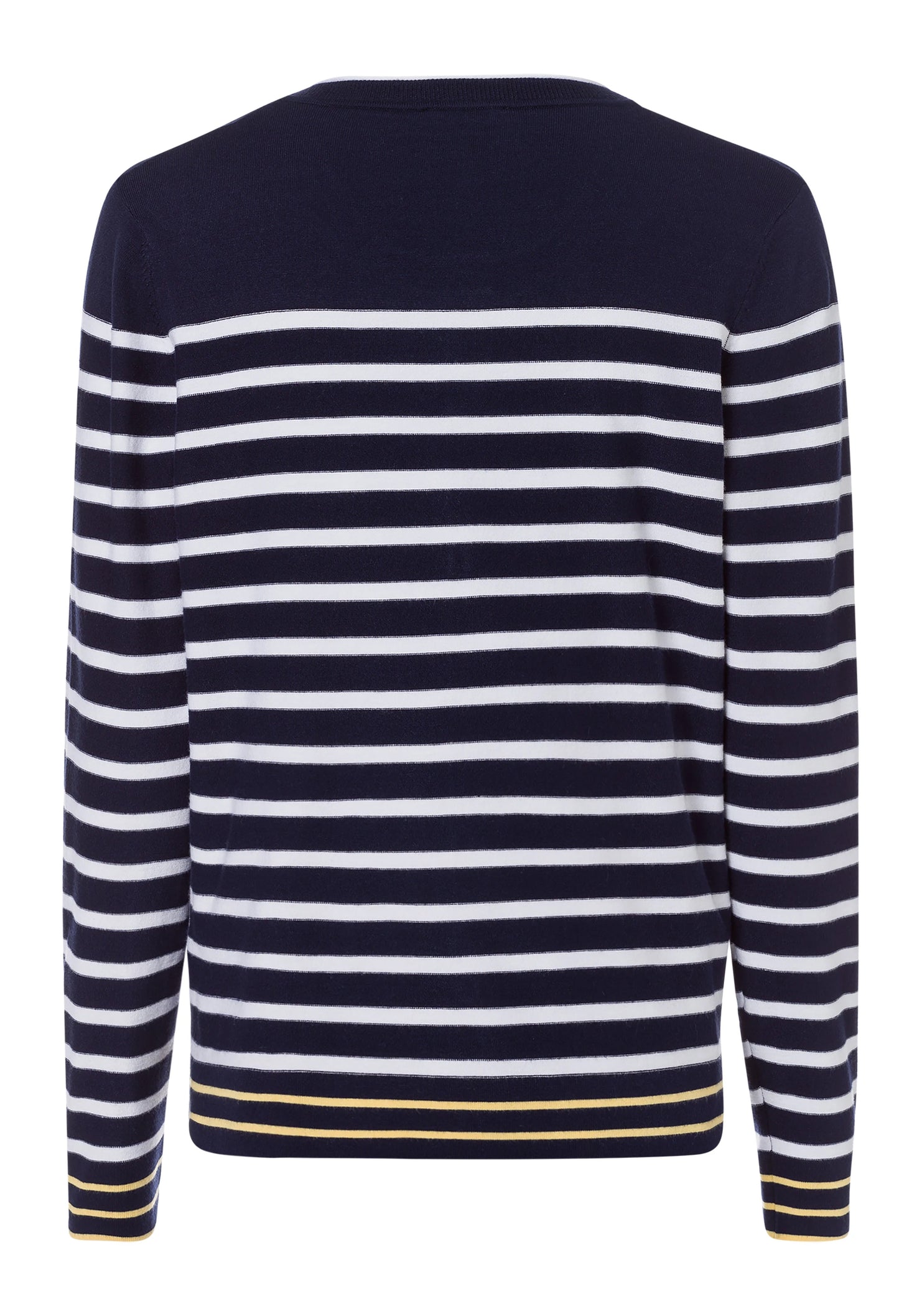 BUTTON STRIPED CARDIGAN NAVY