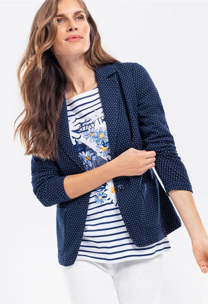 SPOT JERSEY BLAZER NAVY