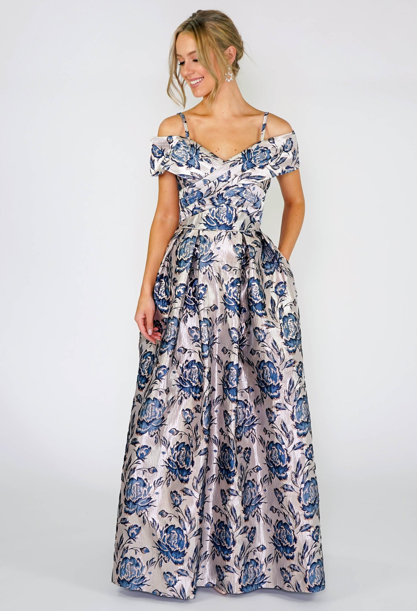 Floral Brocade Gown