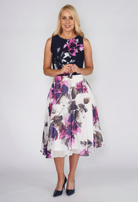 Floral Contrast Dress