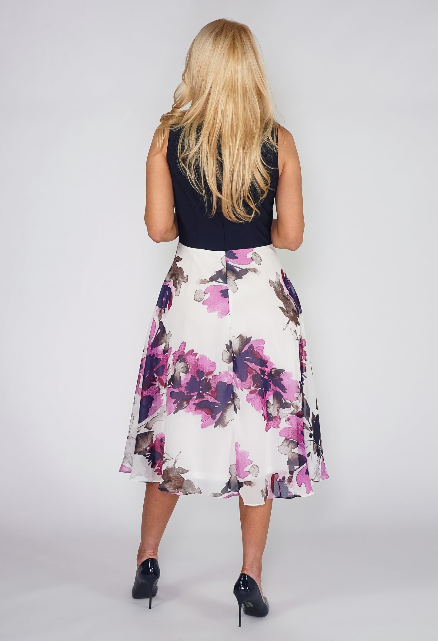 Floral Contrast Dress