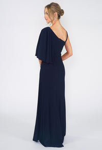 One Shoulder Navy Jumpsuit