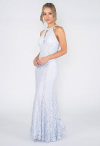 Ice Blue Evening Dress