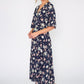 Navy Floral Wrap Dress-1