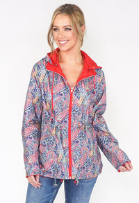 Reversible Red Paisley Raincoat