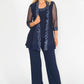 R AND M Richards Navy Glitz Three Piece