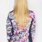 ZIP THROUGH ATHLEISURE LEOPARD FLOWER MIX JACKET