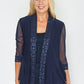 R AND M Richards Navy Glitz Kimono