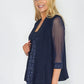 R AND M Richards Navy Glitz Kimono