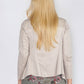 Sophie B Beige Waterfall Faux Suede Jacket