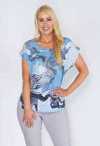 Sophie B Wave Blue Top