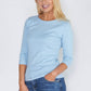 Twist Blue Basic Stud Top