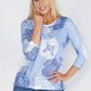 Twist Cosy Blue Floral Top