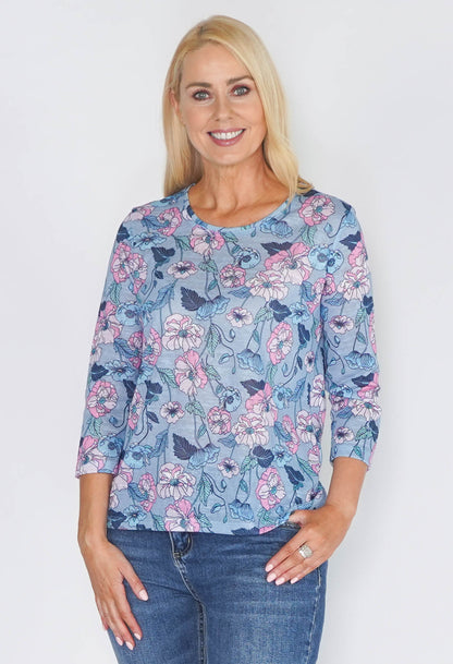 Twist Floral Comfy Top