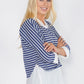 NAVY STRIPE 3-IN-1 TOP