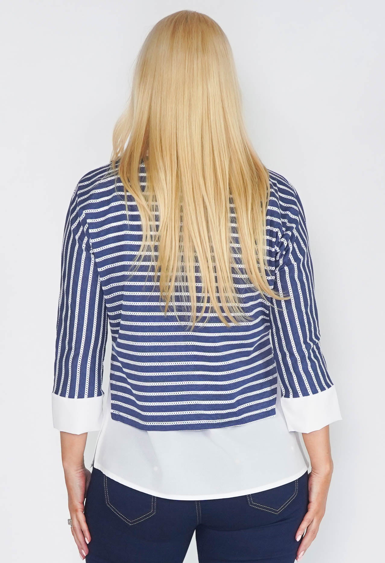 NAVY STRIPE 3-IN-1 TOP