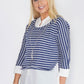 NAVY STRIPE 3-IN-1 TOP