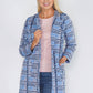 JACQUARD ABSTRACT DESIGN LONG LINE JACKET