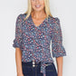 DITSY MINI FLORAL DESIGN V NECK TOP