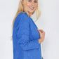 Erfo Blue Textured Jacket