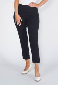 BLACK MAGIC SHAPE CROPPED TURN UP TROUSERS