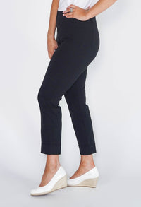 BLACK MAGIC SHAPE CROPPED TURN UP TROUSERS