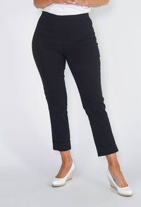 BLACK MAGIC SHAPE CROPPED TURN UP TROUSERS