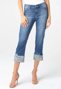 LIVERPOOL JEANS WITH EMBROIDERED CUFF