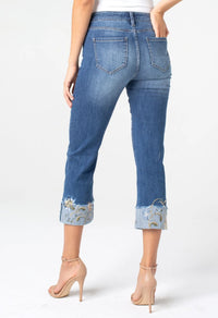 LIVERPOOL JEANS WITH EMBROIDERED CUFF